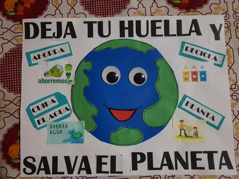 4 ejemplos de carteles del medio ambiente para niños escuela