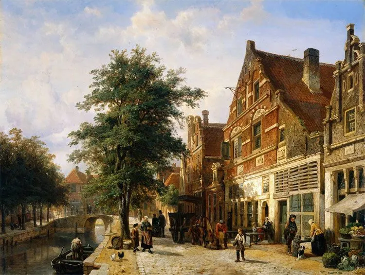 Ejemplos de iluminación – paisajes urbanos de Cornelis Springer ...