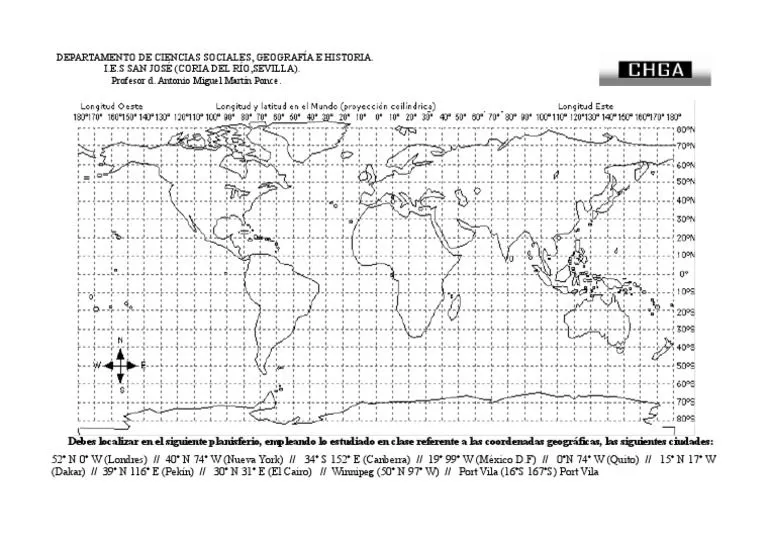 Ejercicio de Coordenadas Geográficas I