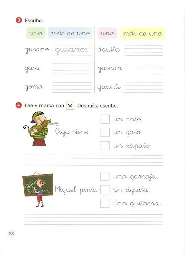 MAS EJERCICIOS PARA APRENDER LEER Y ESCRIBIR A PRIMARIA