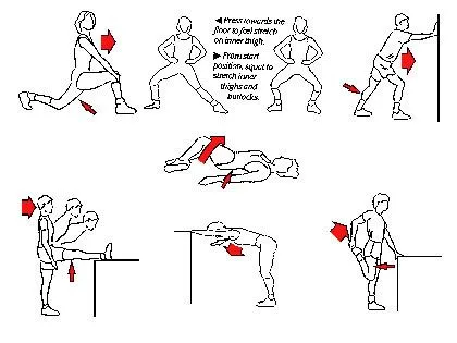 Ejercicios de flexibilidad con dibujos - Imagui