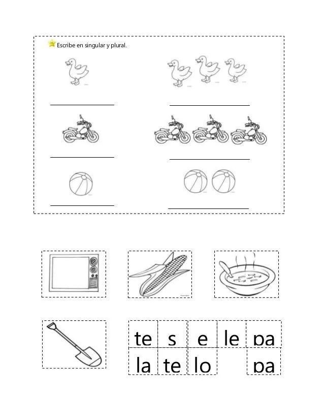 Ejercicios para primer grado de primaria