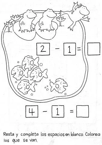 EJERCICIOS INFANTILES DE SUMAS Y RESTAS