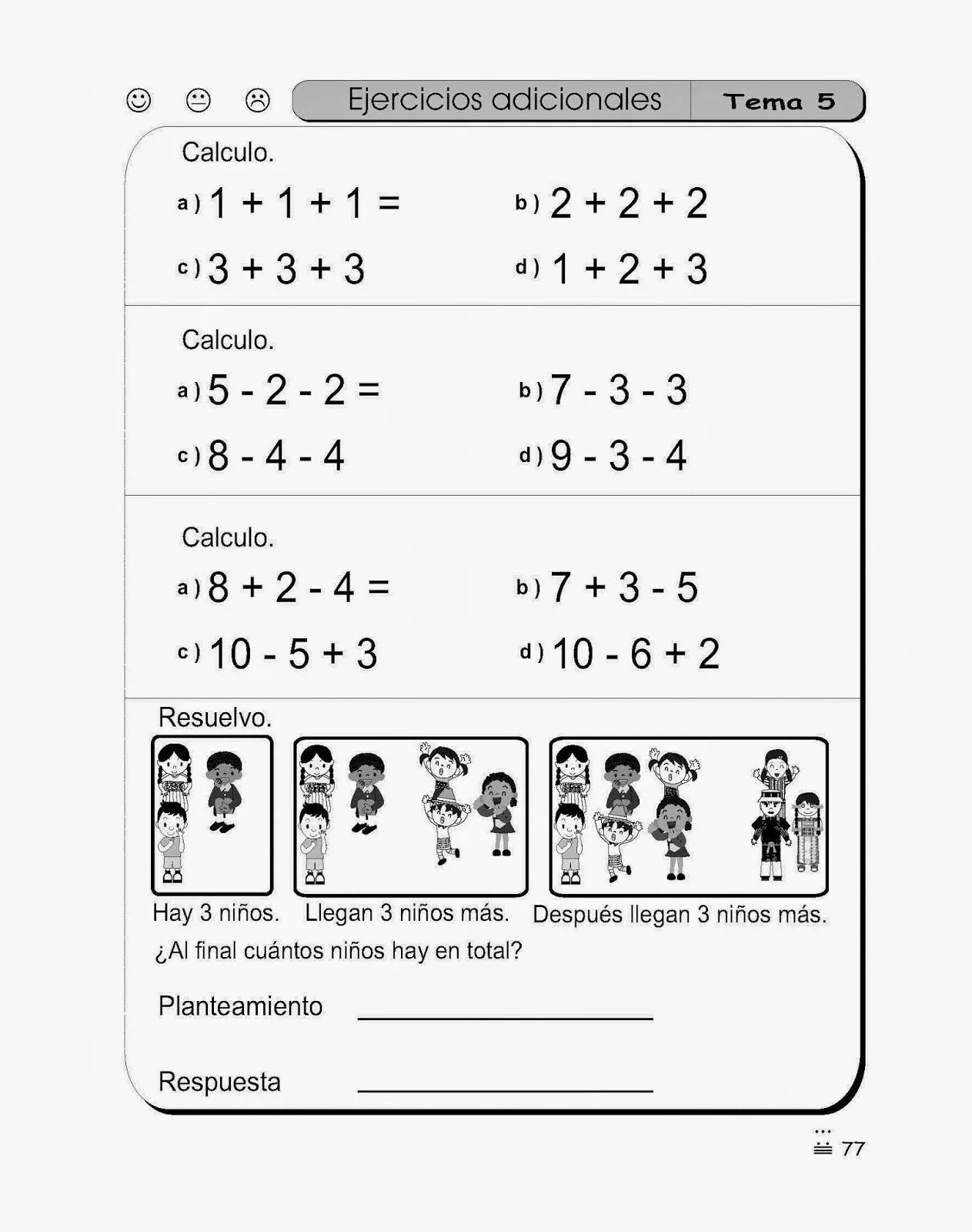 Ejercicios de Matematica para Primer grado | Para niños