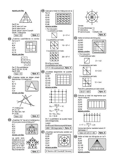 Ejercicios Resueltos de Conteo de Figuras - Razonamiento ...