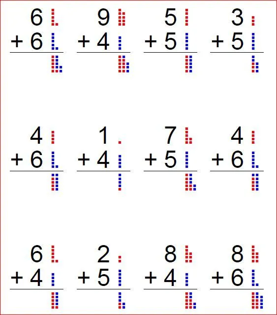 Ejercicios de suma hasta 20 - Imagui