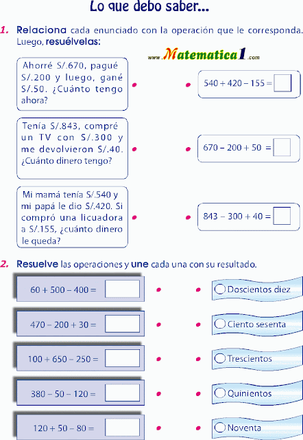 Problemas de sumas y restas para segundo grado - Imagui