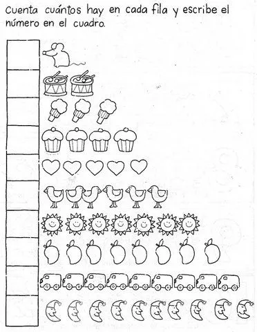 Ejercicios de sumas y restas para preescolar - Imagui