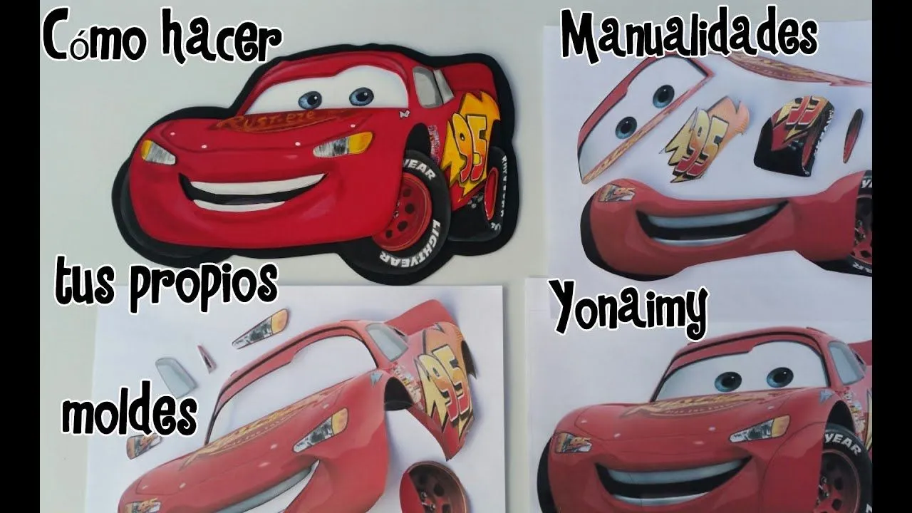 COMO ELABORAR MOLDES DEL RAYO MCQUEEN Y OTROS PARA FOAMY . - YouTube