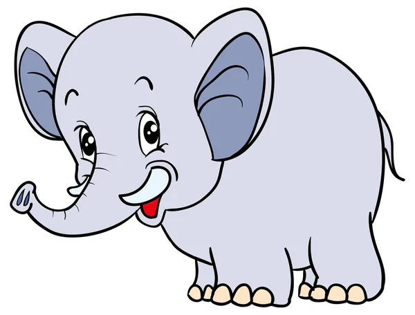 elefante azul de dibujos animados — Vector stock © Kopirin #59020935