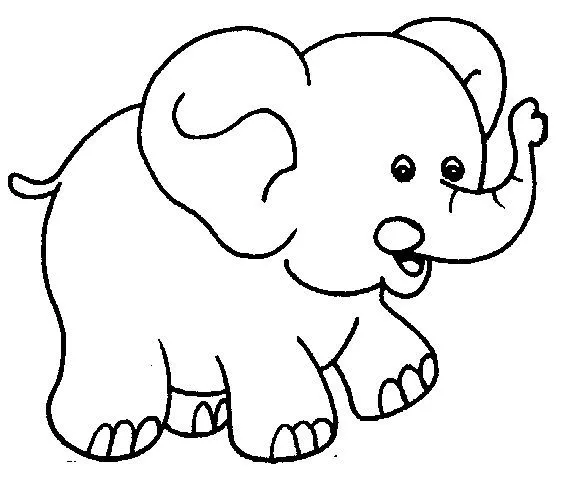 Elefante para colorear pero la cara - Imagui