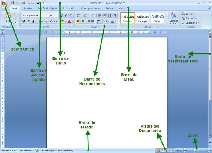 Elementos principales de microsoft word: | teescribodelcorazon