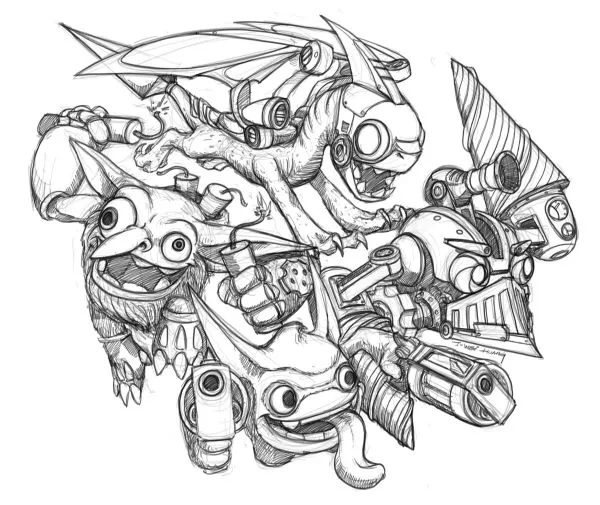 elements skylanders Colouring Pages