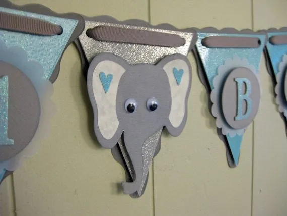 Elephant Baby Shower Decoration. Elephant by BeantownBabyCrafts