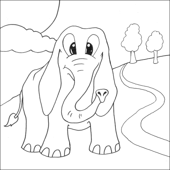 Elephant Coloring Picture