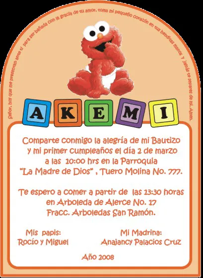 Elmo invitaciónes cumpleaños - Imagui