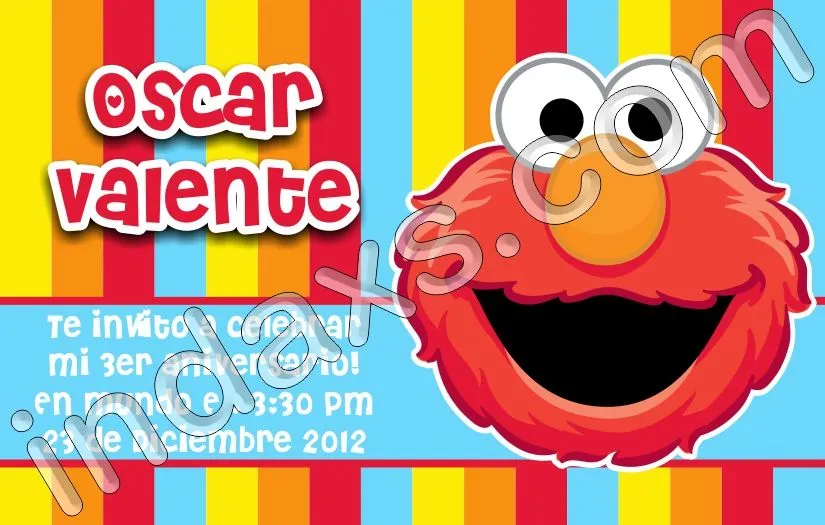 ELMO INVITACIONES INFANTILES