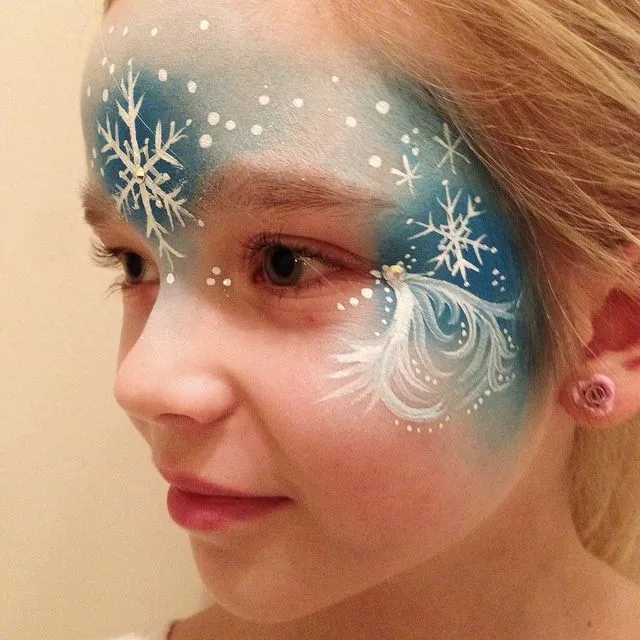 Elsa face paint by Naztrida, via Flickr | Frozen Birthday Party ...