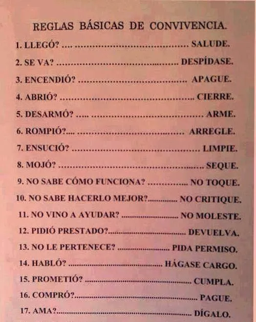 ElyRecinos on Twitter: "Algunas reglas de convivencia compartidas ...