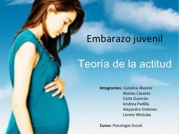 Embarazo juvenil teoria actitud