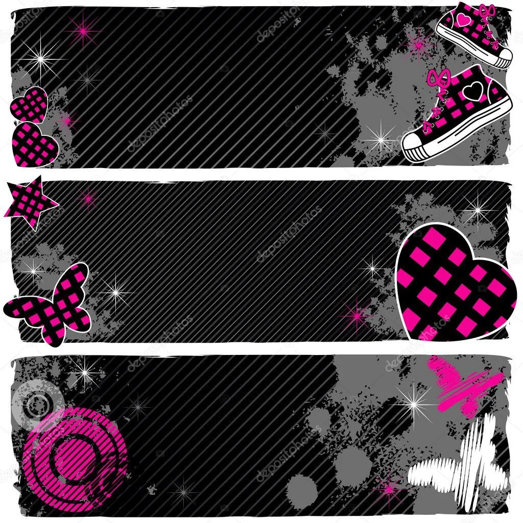 Emo banners | Vector stock © Elena Garbar #3850187