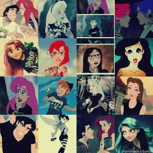 Emo disney | Punk disney | Pinterest