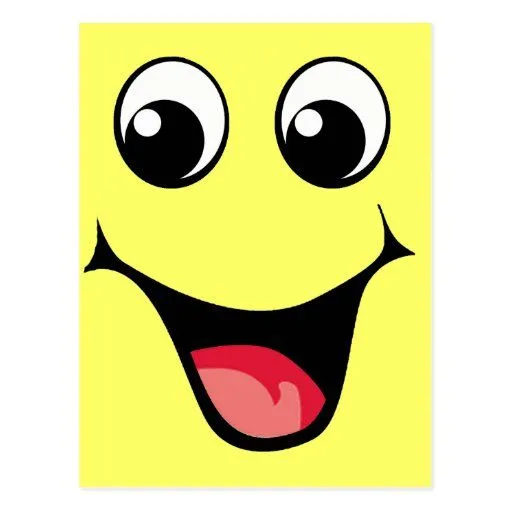 Emoticon sonriente feliz tarjeta postal de Zazzle.