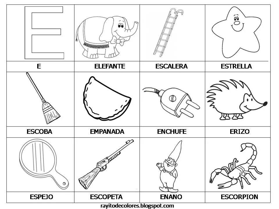 Cosas que empiecen con la e - Imagui