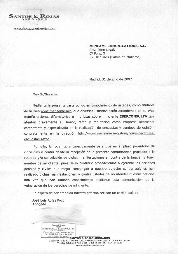 Las empresas, abogados y libertad de expresión | menéame