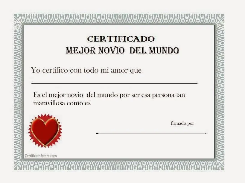 Todo enamorados: día de los enamorados certificados de amor