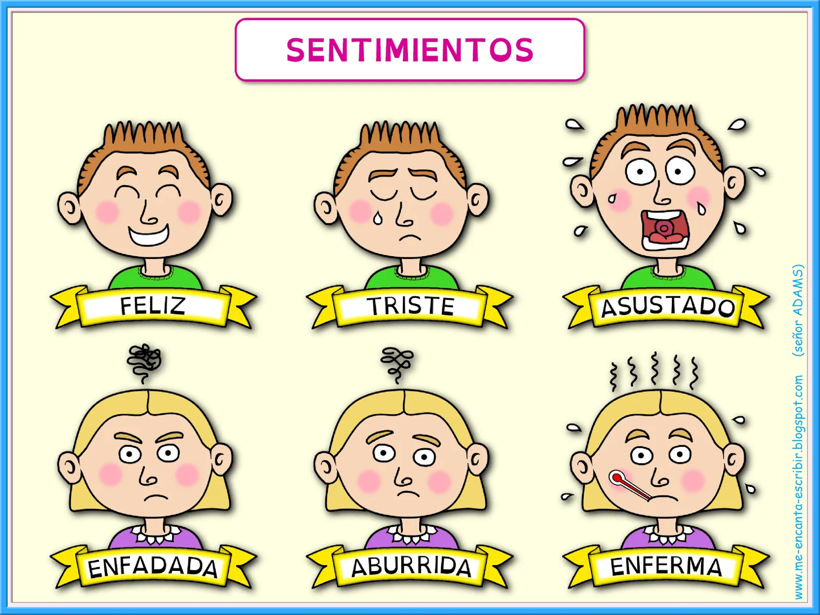 Me encanta escribir en español: Los sentimientos