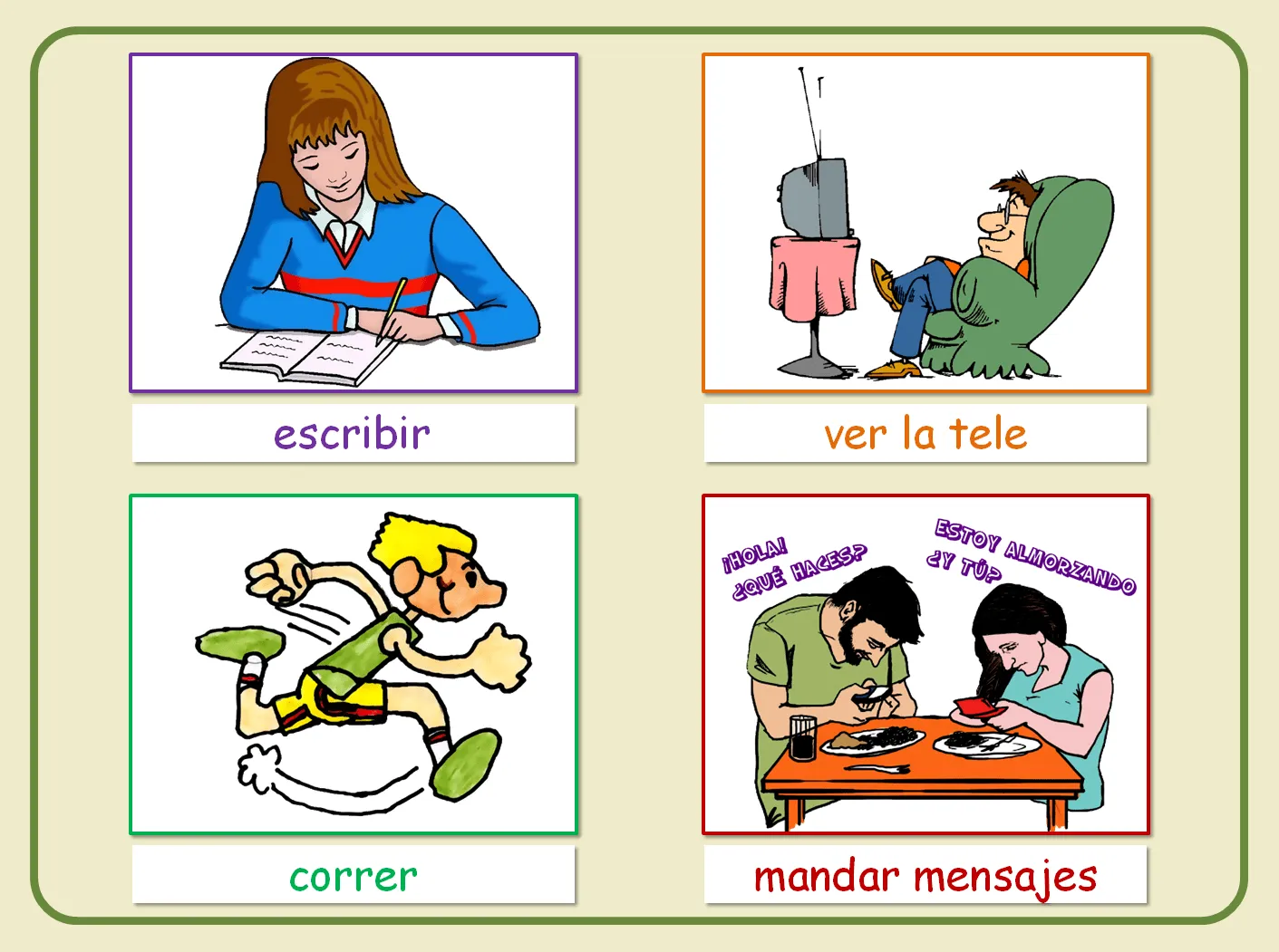 Me encanta escribir en español: Los verbos