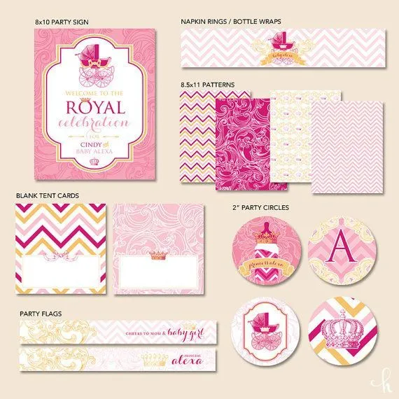 Encargo real bebé ducha - princesita - imprimible fiesta colección ...