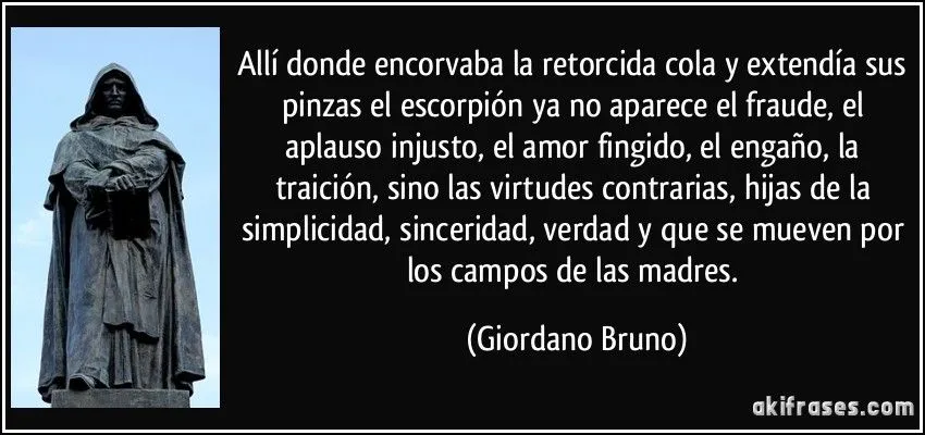 Allí donde encorvaba la retorcida cola y extendía sus pinzas...