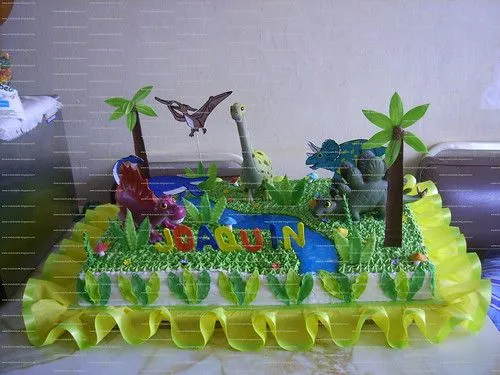 Endulzarte ♥☺: ☺ Dinosaurs cake - Torta Dinosaurios