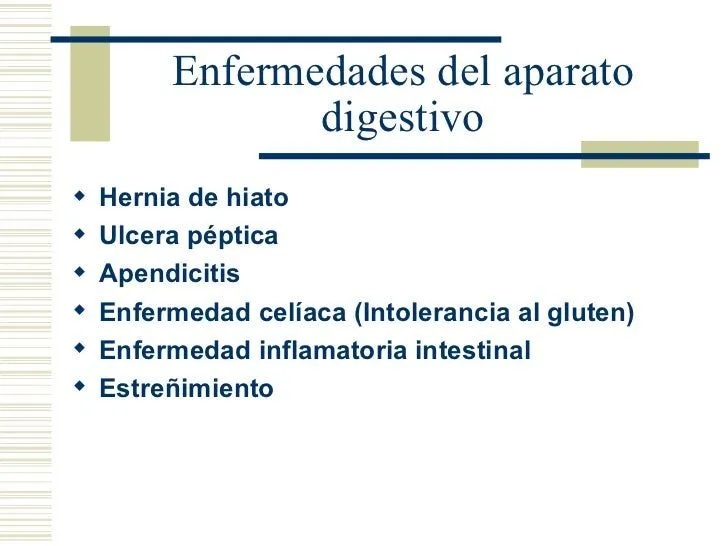 Enfermedades del aparato digestivo