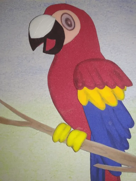 Eng/Esp] Cuadro decorativo de Guacamaya/ Decorative painting of Macaw — Hive