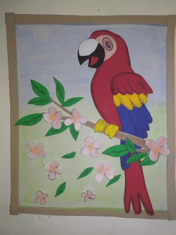 Eng/Esp] Cuadro decorativo de Guacamaya/ Decorative painting of Macaw — Hive