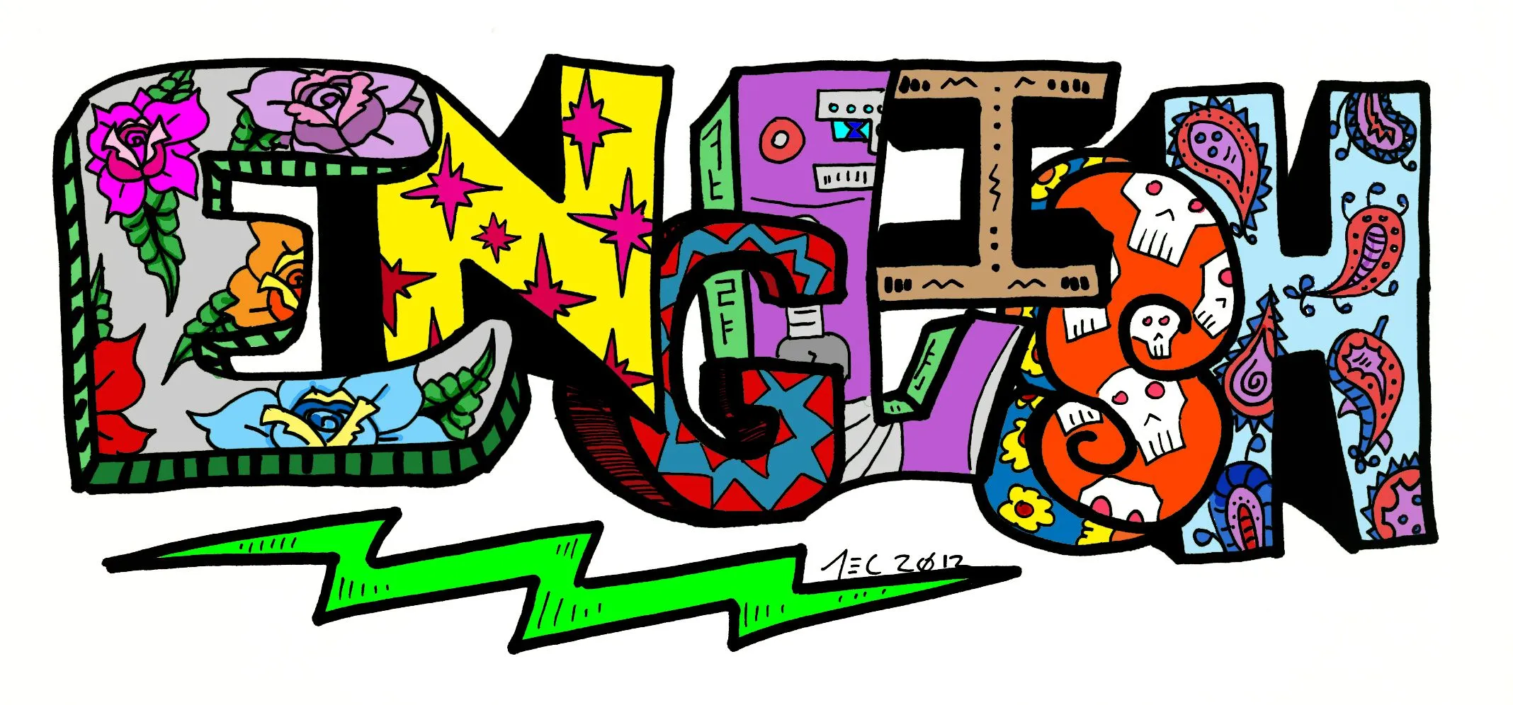 ENGLISH - Graffiti Letters by theADROCK on DeviantArt