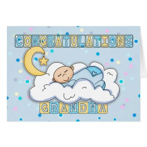 Nueva enhorabuena del bebé de la abuela felicitaciones | Zazzle