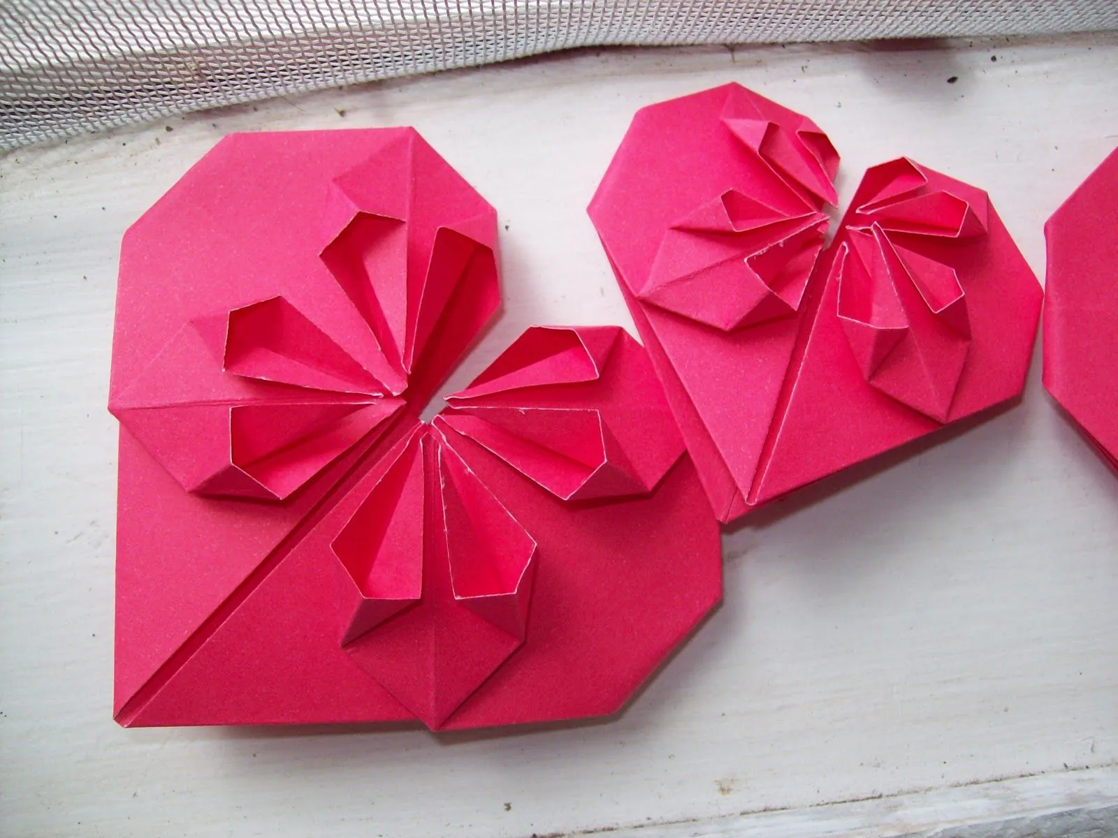 enlace de papel ..: Preparando muestras Origami para San Valentín