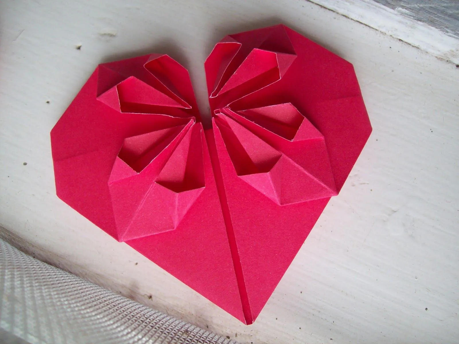 enlace de papel ..: Preparando muestras Origami para San Valentín