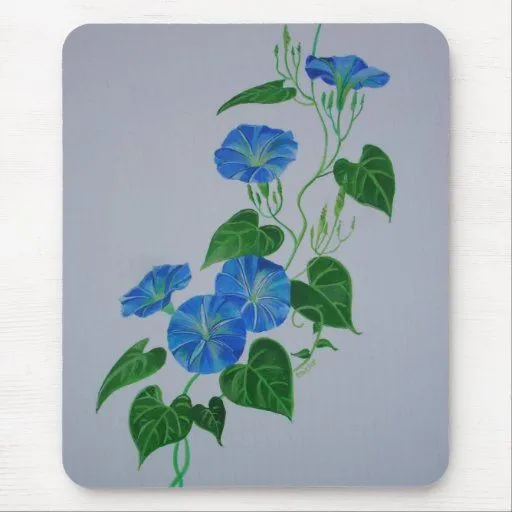 Enredadera azul tapete de raton de Zazzle.