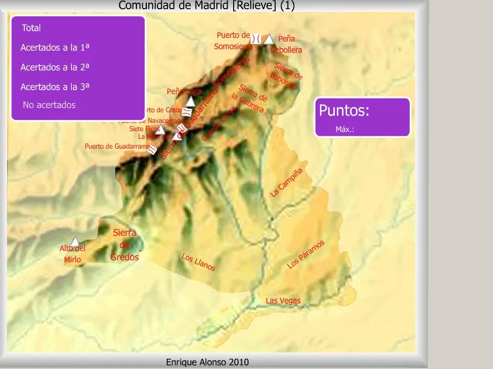 ENREDADOS EN 4º: MAPA FÍSICO DE LA COMUNIDAD DE MADRID