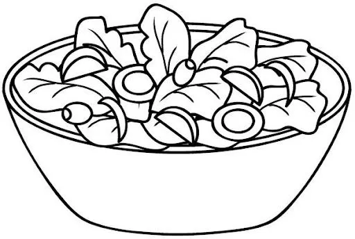 Ensalada para colorear - Imagui