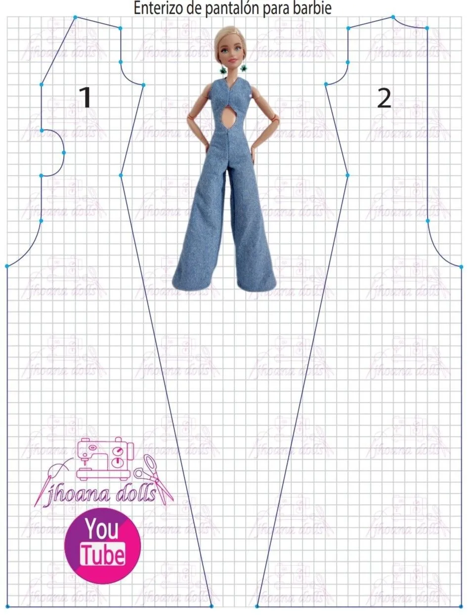 Enterizo de pantalón para Barbie en 2023 | Coser ropa de muñecas, Ropa para  muñecas barbie, Ropa para barbie