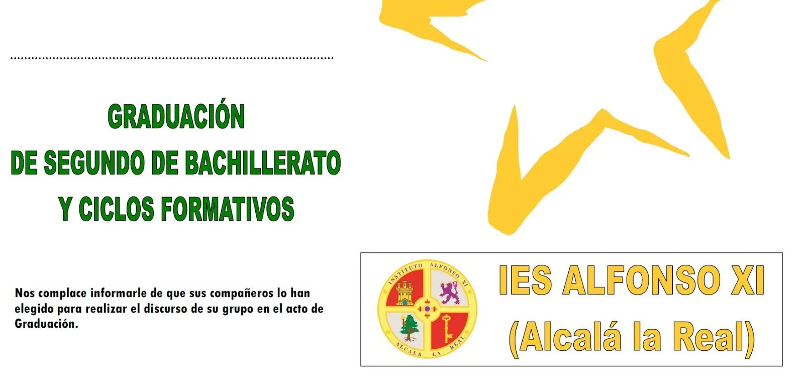 Entrega de diplomas a las personas seleccionadas | I.E.S. Alfonso XI