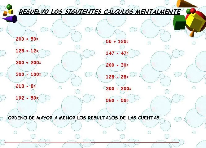 Entrenando para ser maestros ....: Matemática segundo grado