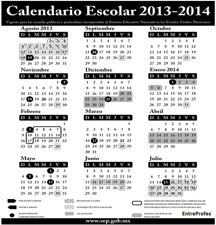 EntreProfes: Calendario Escolar 2013-