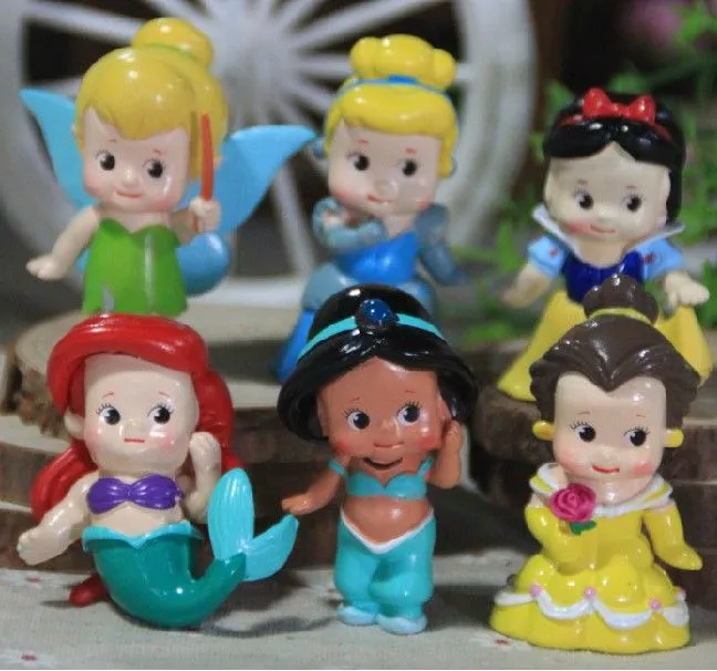 Envío gratis 6 unids/lote 5 cm mini BB princesa sirena muñeca ...